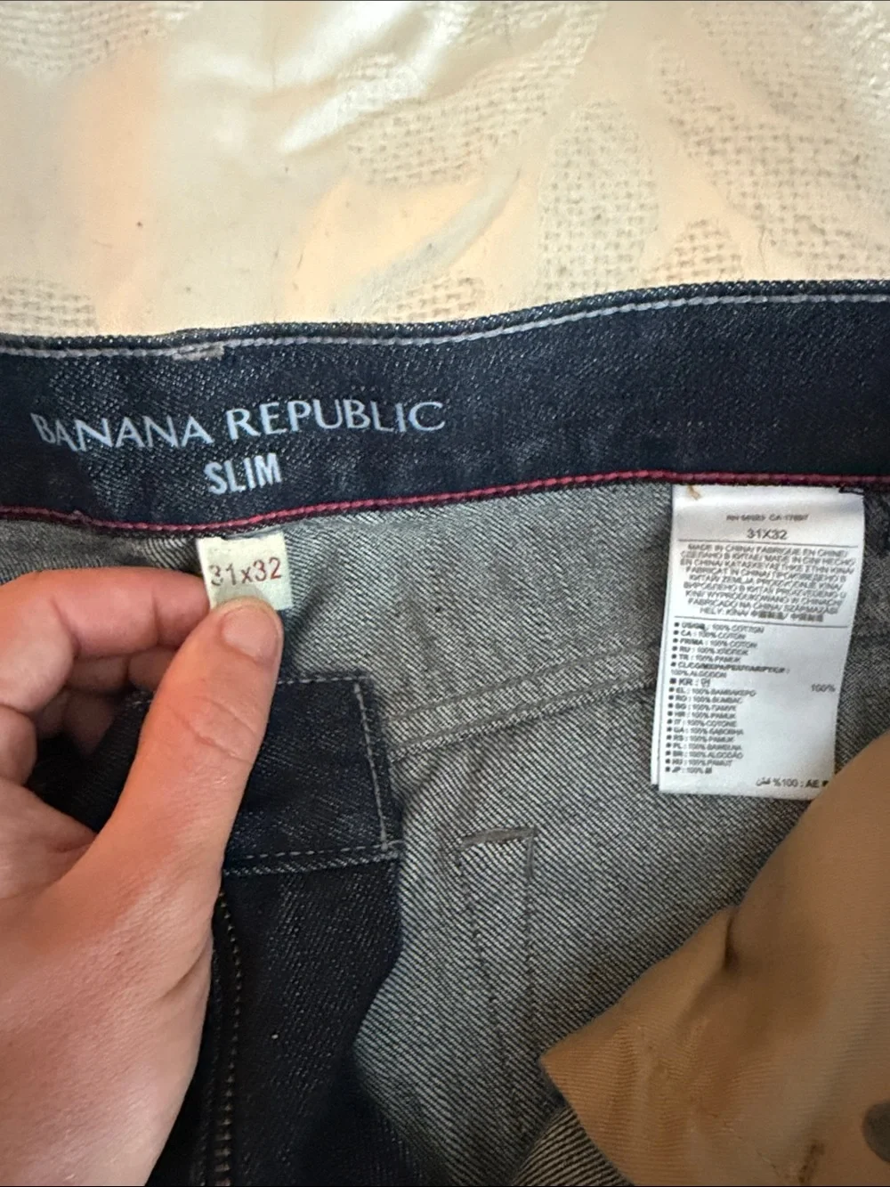 Banana Republic Men's Dark Navy Slim Straight Jeans